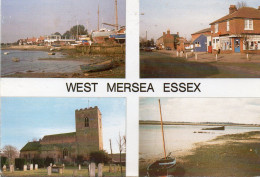 West Mersea Essex Multi-vues De La Ville Eglise Port Bateaux - Otros & Sin Clasificación