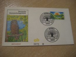 BONN 1980 Nature Reserves Owl Hibou FDC Cancel Cover GERMANY Chouette - Hiboux & Chouettes