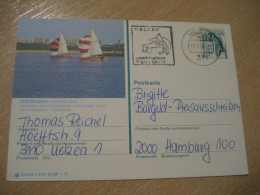 UELZEN 1977 To Hamburg Owl Hibou Cancel SALZGITTER Postal Stationery Card GERMANY Chouette - Hiboux & Chouettes