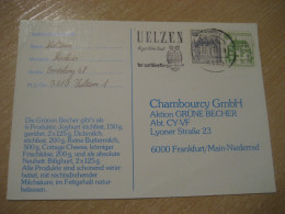 UELZEN 1983 To Frankfurt Owl Hibou Cancel Card GERMANY Chouette - Hiboux & Chouettes
