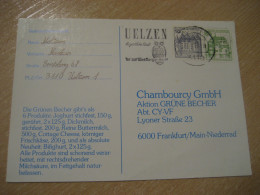 UELZEN 1983 To Frankfurt Owl Hibou Cancel Card GERMANY Chouette - Owls