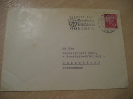 HANNOVER 1955 To Dusseldorf Deutsche Museum Owl Hibou Cancel Cover GERMANY Chouette - Hiboux & Chouettes
