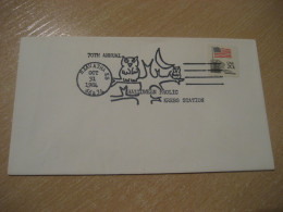 HIAWATHA 1984 Halloween Frolic Krebs Station Owl Hibou Cancel Cover USA Chouette - Uilen