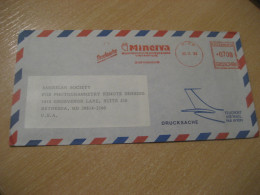 WIEN 1993 To USA Minerva Owl Hibou Meter Mail Cancel Cover AUSTRIA Chouette - Eulenvögel