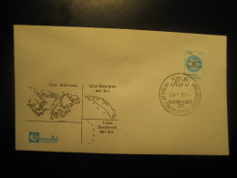 BUENOS AIRES 1982 Malvinas Falkland Islands South Georgia Sandwich Geology FDC Cover ARGENTINA Antarctique Antarctic - Inseln