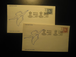 NUK Nuuk 1974 Arctic FDC Cancel 2 Cover GREENLAND Pole Polar Arctics Arctique - Altri & Non Classificati