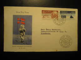 OSLO 1961 To Trondheim Amundsen FDC Cancel Frontal Front Cover NORWAY Pole Polar Antarctique Antarctics Antarctica - Antarktis-Expeditionen