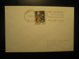 TROMSO 1977 To Mariehamn Finland White Bear Polar Filex Cancel Cover NORWAY Pole Polar Arctic Arctics Arctique - Otros & Sin Clasificación