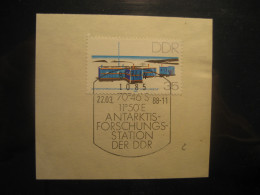 BERLIN 1988 Antarctic Research Station Cancel Fragment On Piece DDR GERMANY Antarctics Antarctica Pole Polar Antarctique - Estaciones Científicas