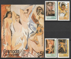 GRENADINES - N°389/92+BLOC N°55 ** (1981) Oeuvres De Pablo Picasso - Grenade (1974-...)