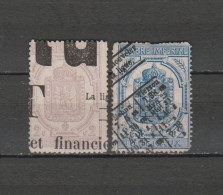 FRANCE 2 TIMBRES JOURNAUX N° 7 & 8 OBLITERES DE 1869   Cote : 65 € - Journaux