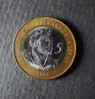 Che Guevara, 5 Pesos Convertible CUC, Bimetall Münze, 1999, 24mm, Kuba, Cuba, Sehr Rar, Moneda, Coin, Muy Raro - Kuba