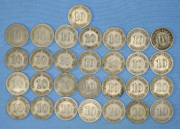 Deutsches Reich  10 Pfennig • 1890 - 1899 •  29 X  ► ALL DIFFERENT ◄ Incl. Scarcer Items • See Details • [24-290] - Collections