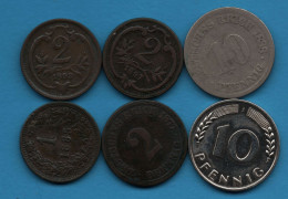 LOT MONNAIES 6 COINS : AUSTRIA - GERMANY - Österreich - Deutsches Reich  1877 - 1950 - Mezclas - Monedas