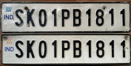 Sikkim India Private License Plate SK01PB1811 - Placas De Matriculación