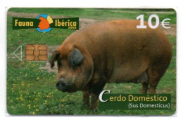 Cerdo Domèstico - Sus Domesticus Télécarte Fauna Ibérica Phonecard  Telefonkarten  (K 10) - Emisiones Básicas