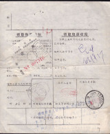 CHINA Parcel List WITH JIANGSU WUXI WITH ADDED CHARGE LABEL (ACL) ) 0.10 YUAN VARIETY "T" - Autres & Non Classés