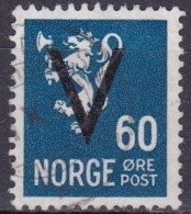 NO036I – NORVEGE - NORWAY – 1941 – VICTORY OVERPRINT With WM – SC # 219 USED 2,50 € - Oblitérés