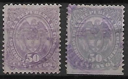 COLOMBIE   -   1892 .  Y&T N° 105 / 105a Oblitérés - Colombia