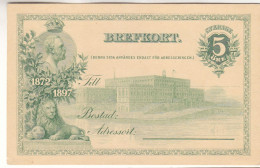 Suède - Carte Postale De 1897 - Entier Postal - - Cartas & Documentos