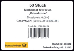 FB 35 Blume Kaiserkrone 60, Folienblatt-Banderole Für 50 Markensets, Type I - 2011-2020