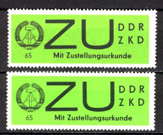 2x + Y Dienst (E) ZU, Papiervarianten-Set, Postfrisch ** / MNH - Neufs