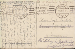Ansichtskarte Bayern: Blick Zur Rotwandgruppe, Feldpostkarte MÜNCHEN 8.10.1918 - Parteien & Wahlen