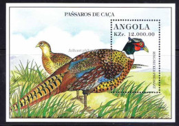 Angola 1996 MNH MS, Birds, Ring-necked Pheasant (Phasianus Colchicus) Scott Number 959 - Gallinaceans & Pheasants