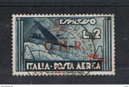 R.S.I  VARIETA': 1944  P.A. ESPRESSO - £. 2 ARDESIA  US. -  ANGOLO  DX  ASSOTIGLIATO - SBAVATURA  ROSSO - SASS. 125 - RR - Luftpost