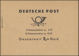 MH 4c3a Ulbricht 1968 - Mit PLF Gerader Abschluß Der 5, ** - Markenheftchen