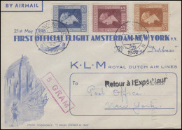 Erstflug K.L.M Amsterdam-New York 21.5.46 Flying Dutchman, S'GRAVENHAGE - Luftpost