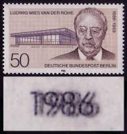 753DD Mies Van Der Rohe - Doppeldruck Schwarz ** - Abarten Und Kuriositäten