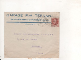 LETTRE PUB  Saint Pierre Le Moutier Garage Ternant - Lettres & Documents