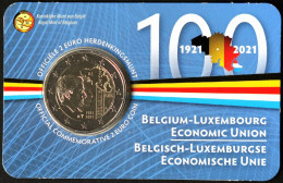 BE20021.3 - COINCARD BELGIQUE - 2021 - 2 Euros Comm. Anniv. Union Économique - N - Bélgica