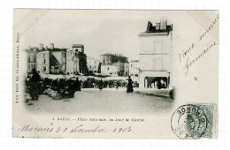 33 - T50016CPA - BAZAS - Place Nationale Un Jour De Marché - Bon état - GIRONDE - Bazas