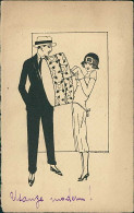 MONNI SIGNED 1924 POSTCARD - COUPLE - EDIT BALLERINI & FRATINI - N.174 (5423) - Feiertag, Karl