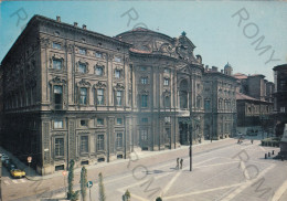 CARTOLINA  C3 TORINO,PIEMONTE-PIAZZA E PALAZZO CARIGNANO (ARCH.GUARINI 1679)-MONUMENTO A GIOBERTI-STORIA,VIAGGIATA 1976 - Plaatsen & Squares