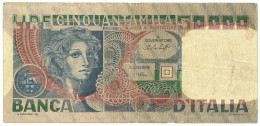 50000 LIRE FALSO D'EPOCA BANCA D'ITALIA VOLTO DI DONNA 11/04/1980 QBB - [ 8] Falsi & Saggi