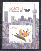 RSA 1999- JOPEX '99 National Stamp Exhibition Johannesburg, South Africa S/S - Nuevos