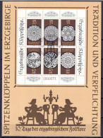 DDR 1988 - Erzgebirgische Klöppelspitze, 3215 - 3220 Im Klb., Gestempelt / Used - 1981-1990