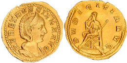 Aureus 250/251. Drapierte Büste R./PVDICITIA AVG. Pudicitia Thront L. 4,65 G. Vorzüglich, Min. Gewellt. Calicó 3308. RIC - Andere & Zonder Classificatie