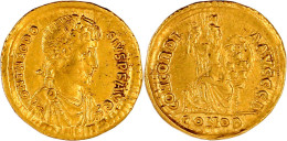 Solidus 377/380, Constantinopel, 2. Offizin. Drap. Büste Mit Diadem R./CONCORDIA AVG CC B CONOB. Concordia Auf Thron Häl - Other & Unclassified