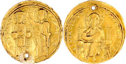 Histamenon Nomisma 1028/1034, Constantinopel. Krönung Des Kaisers Durch Jungfrau Maria/Christus Thront V.v. 3,83 G. Fast - Byzantine