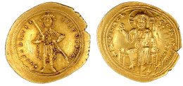 Histamenon Nomisma 1057/1059, Constantinopel. Kaiser Steht V.v./Christus Thront V.v. 4,41 G. Gutes Vorzüglich, Avers Und - Byzantinische Münzen