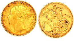 Sovereign 1874 M, Melbourne. 7,98 G. 917/1000. Sehr Schön. Spink. 3857. - Otros & Sin Clasificación