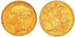 Sovereign 1882 M, Melbourne. 7,99 G. 917/1000. Sehr Schön, Kl. Randfehler. Spink. 3857A. - Andere & Zonder Classificatie