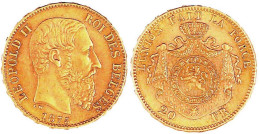 20 Francs 1875. 6,45 G. 900/1000. Vorzüglich. Krause/Mishler 37. - 20 Francs (gold)