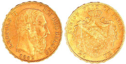 20 Francs 1882. 6,45 G. 900/1000. Vorzüglich. Krause/Mishler 37. - 20 Frank (gold)