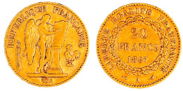 20 Francs Stehender Genius 1897 A, Paris. 6,45 G. 900/1000. Sehr Schön. Friedberg 592. Krause/Mishler 825. - 20 Francs (or)