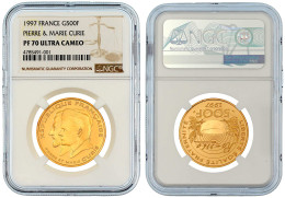 500 Francs 1997. Pierre Et Marie Curie. 17 G. 920/1000. Im NGC Blister Mit Grading PF 70 Ultra Cameo. Polierte Platte. K - Autres & Non Classés